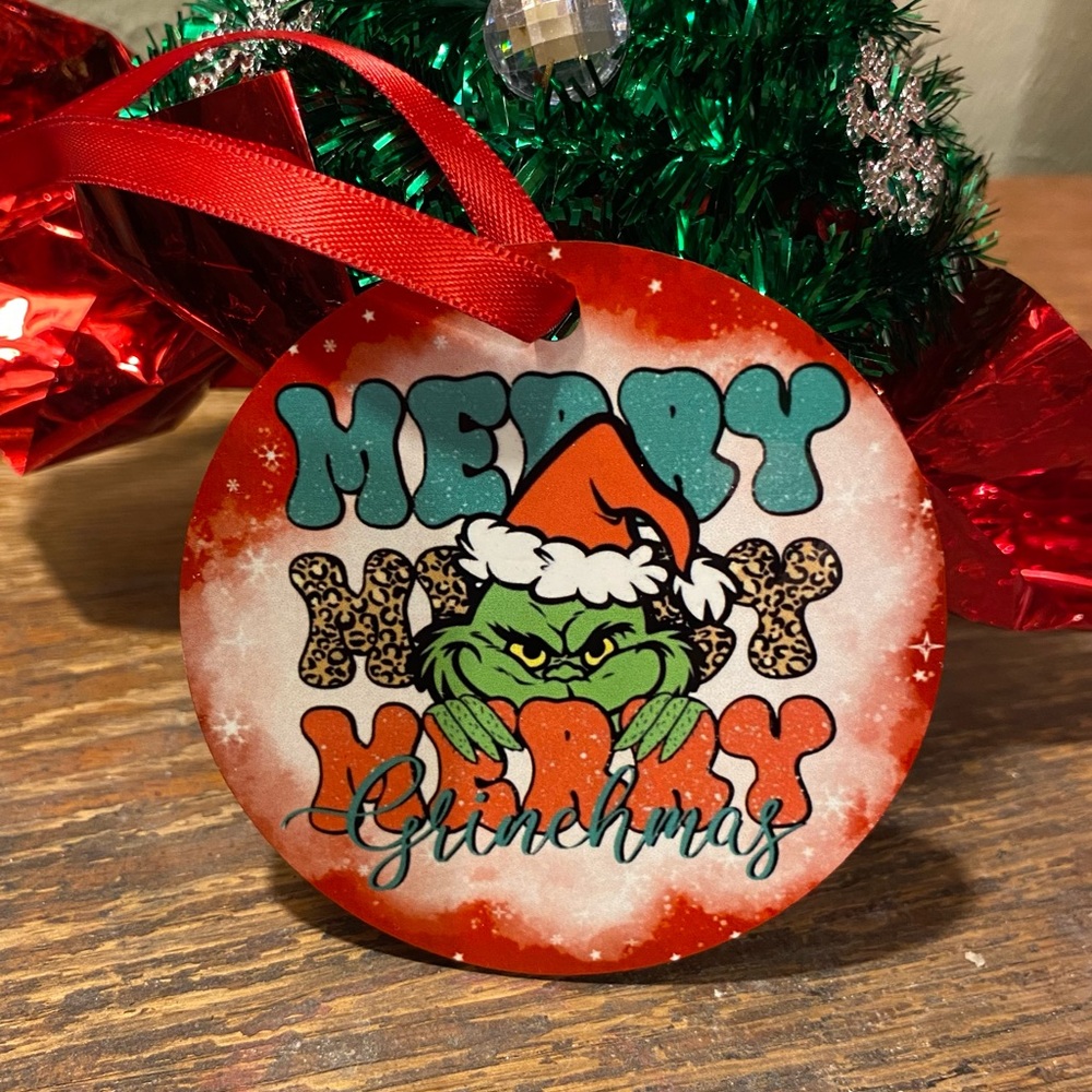 2/$15 SALE! Merry Grinchmas Christmas Ornament
